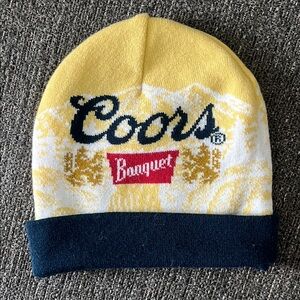 Retro Yellow and Blue Knit Hat